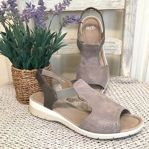 Ara Luftpolster Sling-Back Sandals Metallic Taupe